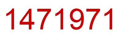 Number 1471971 red image