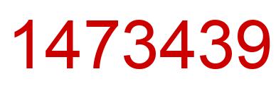 Number 1473439 red image