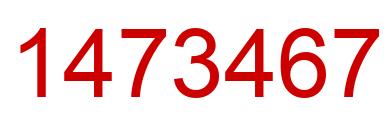 Number 1473467 red image