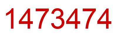 Number 1473474 red image