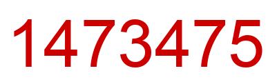 Number 1473475 red image