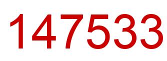 Número 147533 imagen rojo