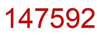 Número 147592 imagen rojo
