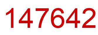 Number 147642 red image