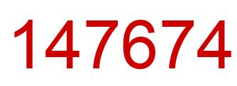 Number 147674 red image
