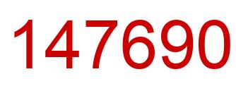 Number 147690 red image