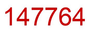 Number 147764 red image