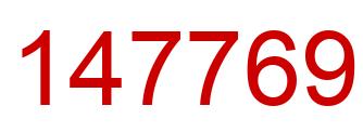 Number 147769 red image
