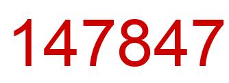 Number 147847 red image