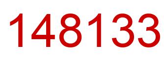 Number 148133 red image