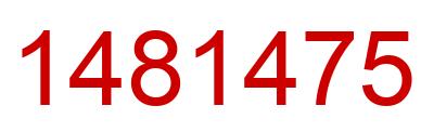 Número 1481475 imagen rojo