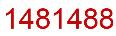 Number 1481488 red image