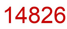 Number 14826 red image
