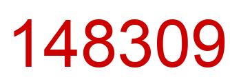 Number 148309 red image