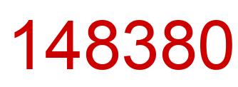 Number 148380 red image