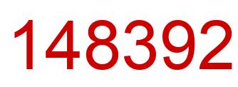 Number 148392 red image