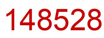 Number 148528 red image