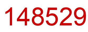 Number 148529 red image