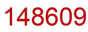 Number 148609 red image