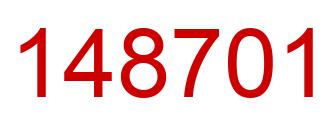 Number 148701 red image