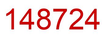 Number 148724 red image