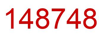 Number 148748 red image