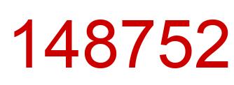 Number 148752 red image