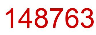 Number 148763 red image