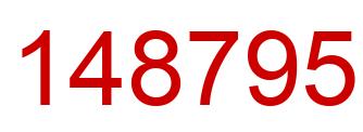 Number 148795 red image