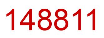 Number 148811 red image