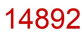 Number 14892 red image