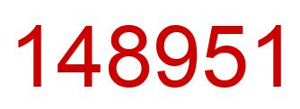 Number 148951 red image