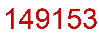 Número 149153 imagen rojo