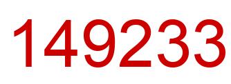 Number 149233 red image