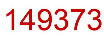 Number 149373 red image