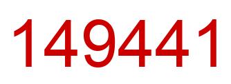 Number 149441 red image