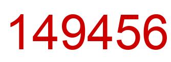 Number 149456 red image
