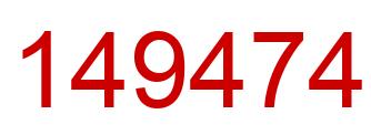 Number 149474 red image