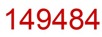 Number 149484 red image