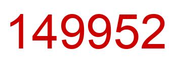 Number 149952 red image