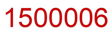 Number 1500006 red image