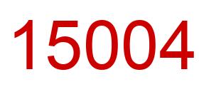 Number 15004 red image