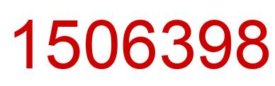 Number 1506398 red image
