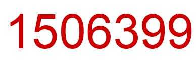 Number 1506399 red image