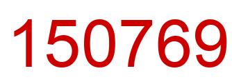 Number 150769 red image