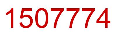 Number 1507774 red image