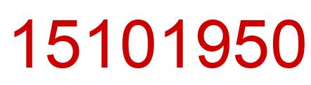 Number 15101950 red image