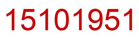 Number 15101951 red image