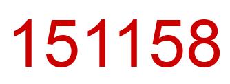 Number 151158 red image