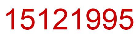 Número 15121995 imagen rojo